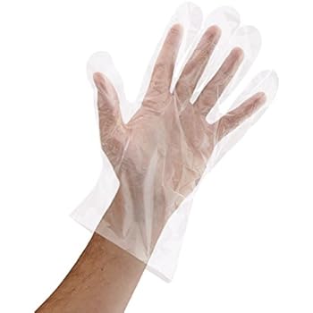Disposable Clear Plastic Gloves, 500 PCS Plastic Large