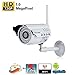 LESHP Wireless WIFI Security Camera Bullet IP Camera HD 1280P Home Surveillance with Night Vision Waterproof Outdoor