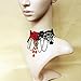 LEFINIS Red Flower Rose Beads Popular Girl Gothic Black Lace Collar Choker Necklace Bracelet