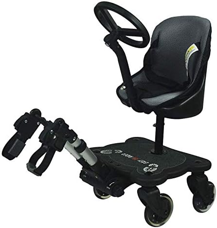 Easy X4 Rider Sit N Ride 4 Wheel Universal Buggy Ride On Toddler Board + Seat + Cushion + Steering Wheel + Flashing Wheels