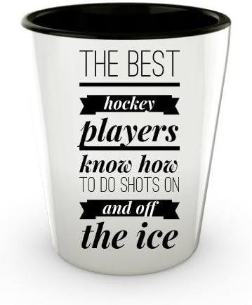 Amazon Com Hockey Player Funny Shot Glasses The Best Hockey