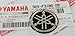 Yamaha 5HV-F3108-30 - Genuine 30MM Diameter Yamaha Tuning Fork Decal Sticker Emblem Logo Black / Gold Raised Domed Gel Resin Self Adhesive Motorcycle / Jet Ski / ATV / Snowmobile