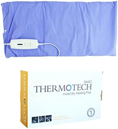 Electric Heating Pads for Back Pain and Cramps by Thermotech - Extra-Large Moist Heat Blanket - Basic Economy Pad