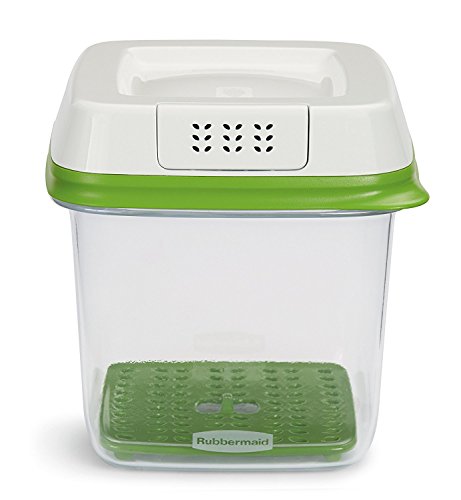 Rubbermaid FreshWorks Produce Saver Food Storage Container, Medium, 6.3 Cup, Green - //coolthings.us
