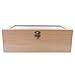 ALG Collections Tea Storage Box with 8 Adjustable Compartments and Glass Lid, 12 x 7 x 4–Inches (Natural Wood)