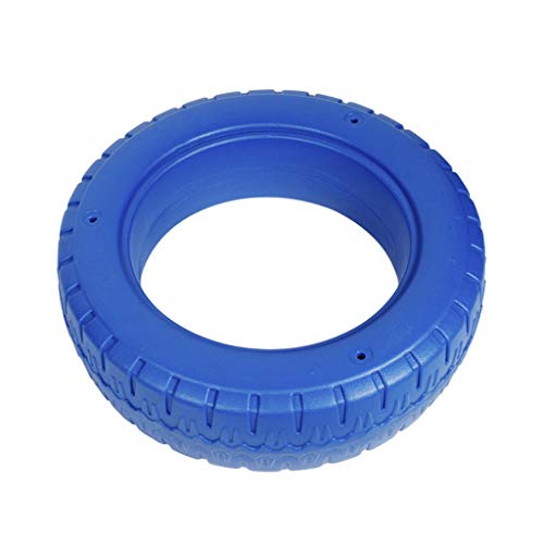 XL- Heavy-Duty 3-Chain Rubber Tire Swing Seat with Adjustable Coated Swing Chains, Tire Swivel, Snap Hooks, Mounting Hardware (Color : Blue) - Thumbnail 3