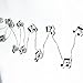 MUMENG 1 Set of 2M 20 LEDs Music Symbols String Lights Silver Wire Fairy Lights Christmas Decoration Indoor Use (Warm White)