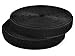 1 inches 5 Yards Black Sew on Hook and Loop Velcro Band Strap