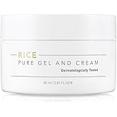 THANKYOU FARMER Rice Pure Gel and Cream, Nourishing Exclusive Korean Rice Extract, Dermatologist Tested, Ceramide, Korean Moisturizer for Dry Skin, Fragrance-Free, 2.81 fl.oz