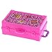 Homyl 2pcs Pink Miniature Plastic Rolling Suitcase Luggage Box for Barbie Dollhouse Decoration Accessory
