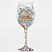 Designs by Lolita “Anchors Away” Hand-painted Artisan Wine Glass, 15 oz.