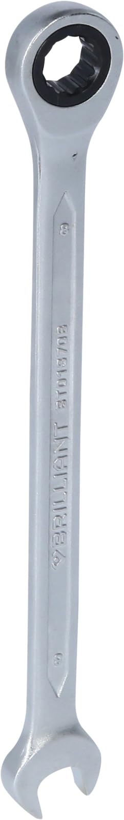 BRILLIANT TOOLS BT013708 8mm Ratchet Ring Spanner [Powered by KS Tools]