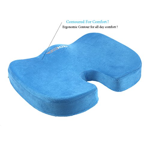 TECHEGE Preimum Orthapedic Seat Cushion Pain Relief for Coccyx