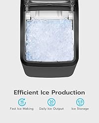 Nugget Ice Maker, Qualeben Countertop Ice Maker