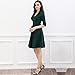 Miusol Women's Retro Deep-V Neck Half Sleeve Vintage Cocktail Swing Dress,Green,Medium
