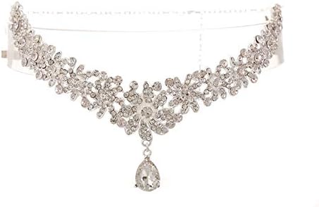 Gespout Forehead Pendant Shining Rhinestone Bridal Headwear Elegant Wedding Prom Party Headdresses Tiara Jewelry Hair Pins for Bride Bridesmaid