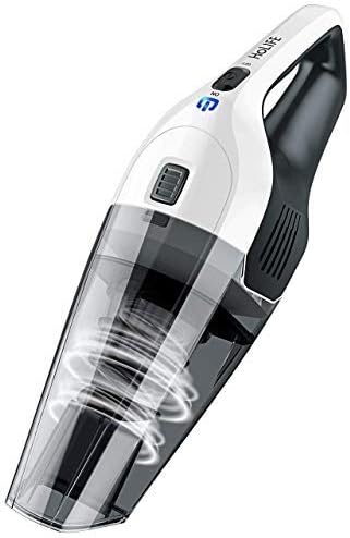 Holife 036BWUS Handheld 4KPA Portable Car Vacuum Cleaner Lightweight Hand Vac with Rechargeable 2200mAh Lithium Battery, Black