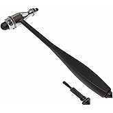 ADC 3694BK Tromner Neurological Reflex Hammer with Built-in Brush, Black and Chrome