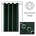 KEQIAOSUOCAI Dark Green Blackout Curtains 84 Inch for Living Room - 2 Panels Grommet Room Darkening Hunter Green Curtain Thermal Insulated Drapes for Bedroom, 52Wx84L, Emerald