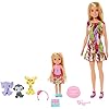 Barbie-GTM82-DHA-SP-Barbie-Chelsea-Story-Set Barbie and Chelsea The Lost Birthday Playset with 2 Dolls, 3 Pets & Accessories, Gift for 3 to 7 Year Olds - GTM82