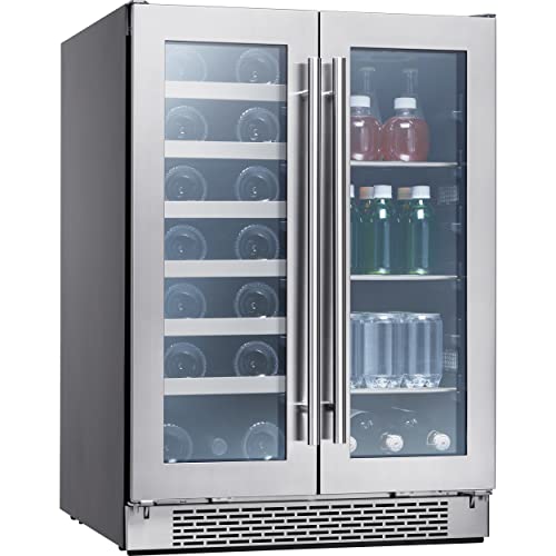 Zephyr Presrv 24'' Wine Fridge & Beverage Refrigerator Dual Zone Under