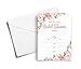 Printed Party Bridal Shower Invitations and Envelopes, Floral, Set of 40