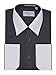 Men's Two Toned Dress Shirt With Convertible Faux French Cuffs - Many Colors
