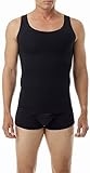 Underworks Mens Cotton Spandex Compression Tank 3-Pack, Large, Black