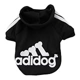 Zehui Pet Dog Cat Sweater Puppy T Shirt Warm Hoodies Coat Clothes Apparel Black S