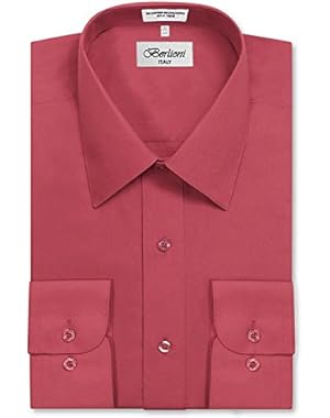 Men's Long Sleeve Solid Premium Dress Shirt