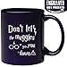 Engraved Don't Let The Mvggles Get You Down Coffee Mug - Coblat blue & White - Mothers Fathers Day Birthday Gift Cup for Hubby Wife Boyfriend Girlfriend
