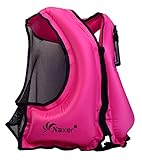 NAXER Inflatable Kayak Vest Adult Snorkeling Jacket Swim Buoyancy for 90-220 lbs