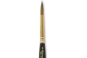 Escoda Reserva 1214 Watercolor and Acrylic Kolinsky-Tajmyr Sable Paint Brush Travel Round Size 8