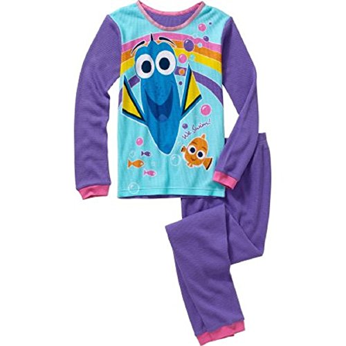 Disney Finding Dory Girls Cotton Thermal Pajamas Set (6)