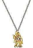 Mehrunnisa Contemporary Big Radha Krishna Pendant With Crystals Mangalsutra Necklace For Women (JWL1864)
