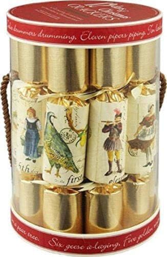 Baga Goodies English Holiday Christmas Crackers, Pack of 12-12 Days Decoration British Tradition