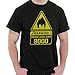 Warning Power Level Over 9000 Funny Dragon Ball Z Vegeta T-Shirt Tee, Black, Medium