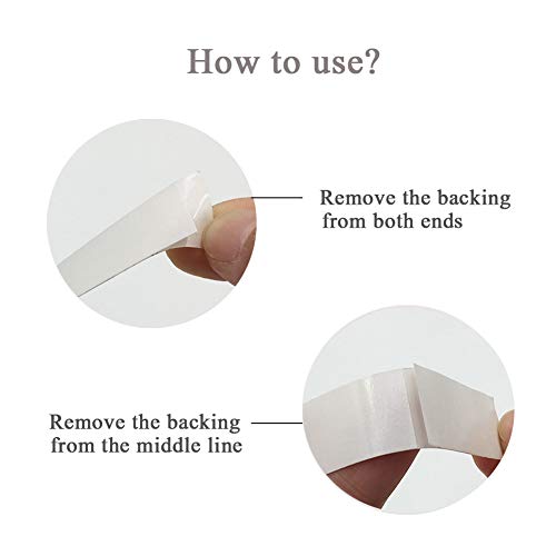 Double sided Medical Grade Clothing tape Body Strips for Woman - Keep Your Clothing Fastened (20 Strips)