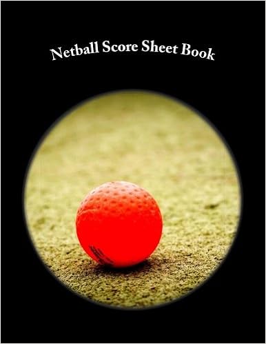 Netball Score Sheet Book 100 Pages 50 Sheets Julien - 