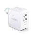 Deebo 4.8A 24W Dual USB Universal Wall Charger Adapter with Smart Tech and Foldable Plug