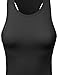 Made by Emma Basic Solid Sleeveless Crop Tank Top Black M