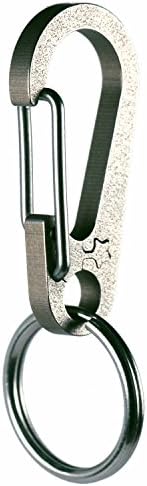 Xthel Titanium 45mm Carabiner Clip Quick Release Keychain Hook with Stainless Steel Ring