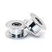 BIQU GT2 3mm Bore Aluminum Toothless Timing Belt Idler Pulley/Double Head for 3D Printer 6mm Width Timing Belt (Pack of 5pcs)