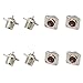 DerBlue 8 PCS UHF Female Jack Solder SO-239 4-Hole Chassis Mount Coax RF Connector