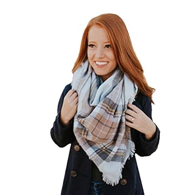 Water Gypsy Trendy Fashion Plaid Scarf Oversized Blanket Shawl for Winter Water Gypsy Trendy Fashion Plaid Scarf Oversized Blanket Shawl for Winter