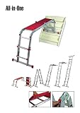 Youngman aluminium multipurpose ladder for trade or home use : works as a stepladder extension ladder and work bench.