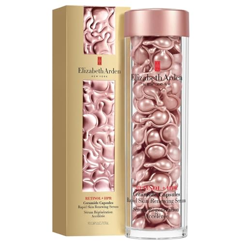 Elizabeth Arden Retinol + HPR Ceramide Capsules Rapid Skin Renewing Serum (90 pcs) Anti-Ageing Skincare to Smooth Fine Line & Wrinkles, Retexturize Skin, for Day & Night