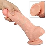 Realistic Dildo with Suction Cup,Transparent Adult Toys (Flesh-112#)