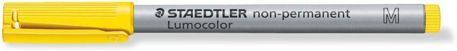 Staedtler Lumocolor Universal 315 M-Spitze Approx. 1.0 MM Non-Permanent Pack of 10 in Cardboard Case M Non-Permanent 315 Yellow