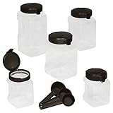Snapware 1121605 Airtight Food Storage 10 Piece Square Canister Set, Multicolor